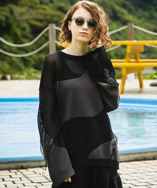 ニット/セーター hella thermal knit pullover ヘラ Hella 24秋冬 2WAY KNIT PULLOVER トップス ニット プルオーバー