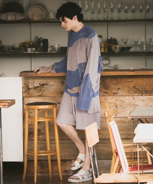 TASTE by Knit セーター ニット 「TASTE by Knit」Mesh switching knit