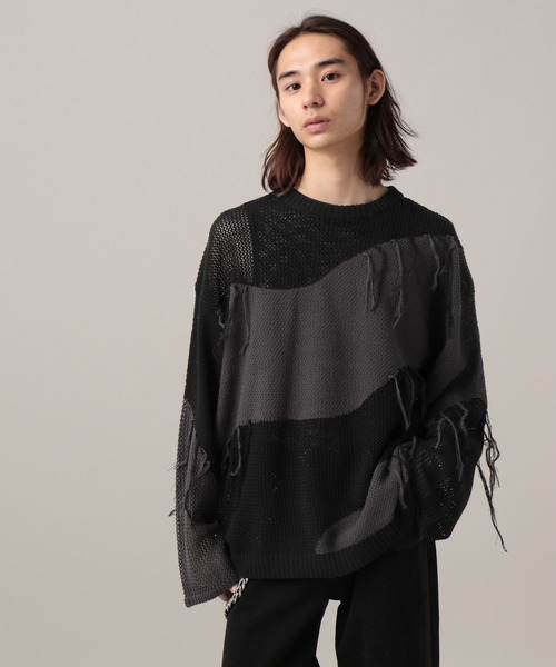 TASTE by Knit セーター ニット 「TASTE by Knit」Mesh switching knit