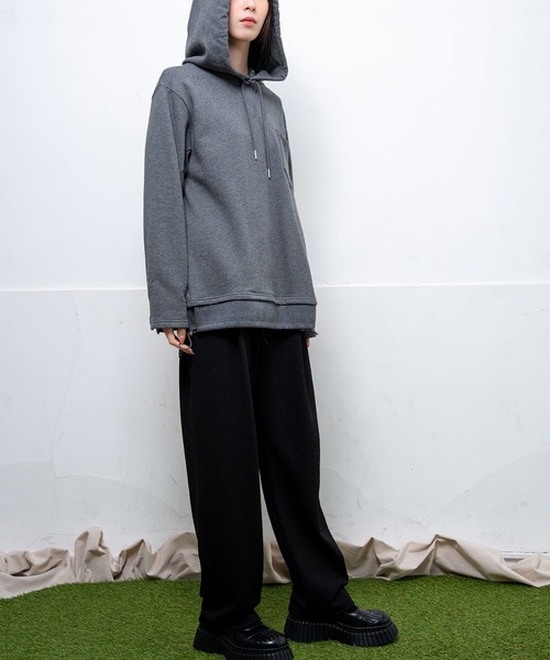 RILY 黒 パーカー Nora Lily パーカー 「Nora Lily」Rib Brocking Hoodie (UNISEX