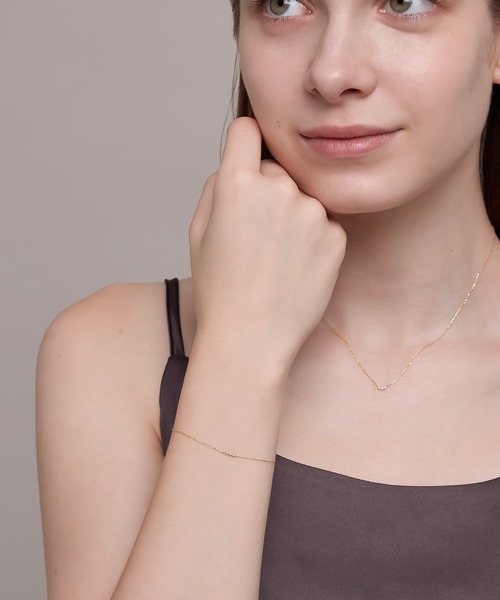 ノジェス ブレスレット ダイヤモンド 0.01 k10 PG NOJESS（ノジェス） ブレスレット K10ダイヤモンドブレスレット（0.01