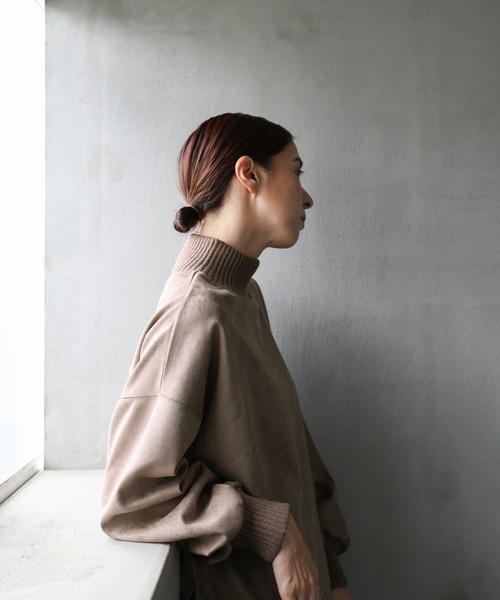 select MOCA（セレクトモカ） スエードポンチネックリブトップス