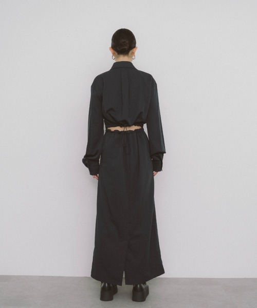 HANNE ワンピース バックシャンロングシャツワンピース : ZOZOTOWN 
