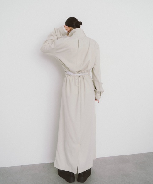 HANNE ワンピース バックシャンロングシャツワンピース : ZOZOTOWN 