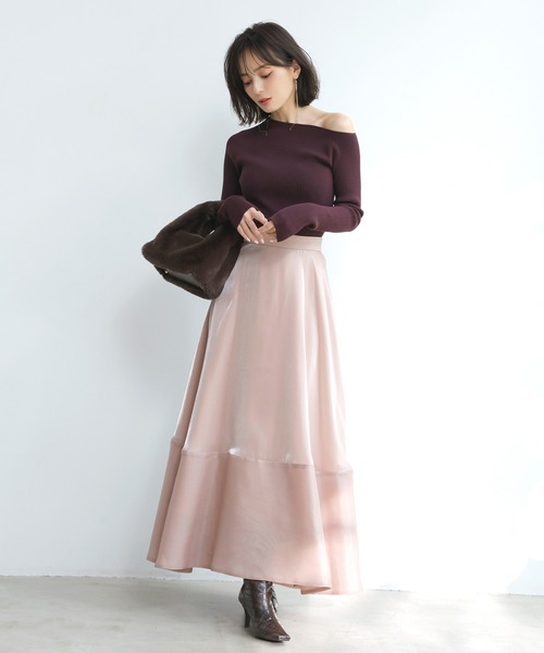 anuans（アニュアンス） ニット セーター アシンメトリーリブニット