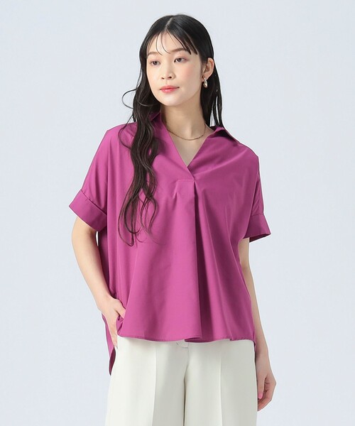 ブラウス シャツ スキッパー プルオーバーシャツ レディース BEAMS HEART ブラウス シャツ スキッパー プルオーバーシャツ