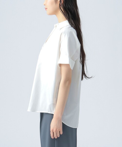 BEAMS HEART ブラウス シャツ スキッパー プルオーバーシャツ