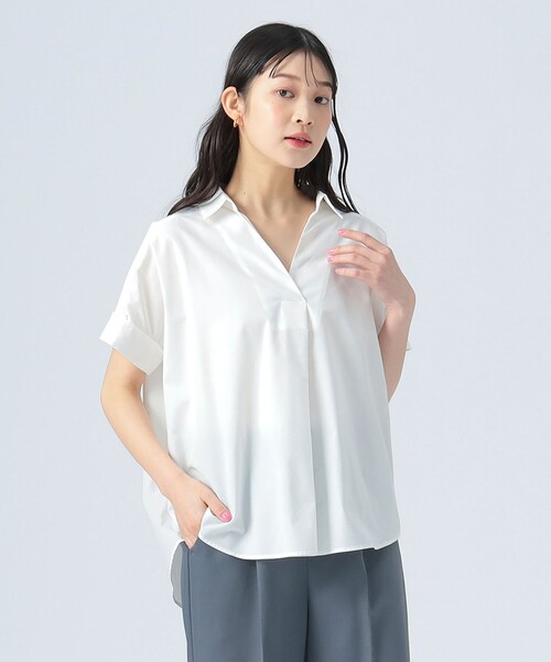 ブラウス シャツ スキッパー プルオーバーシャツ レディース BEAMS HEART ブラウス シャツ スキッパー プルオーバーシャツ