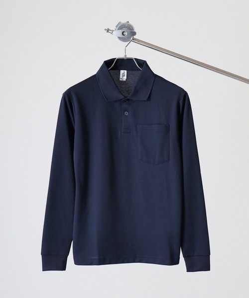 ポロシャツ BEES BEAM 長袖アクティブポロシャツ(ポケット付) 4.3