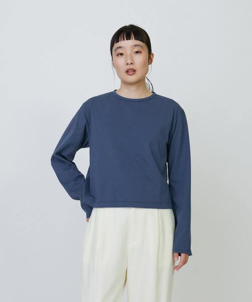 tシャツ コットンハイゲージ天竺ショートプルオーバー レディース