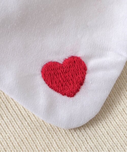 apres les cours ワンピース 「リンク」ハート刺繍チェック