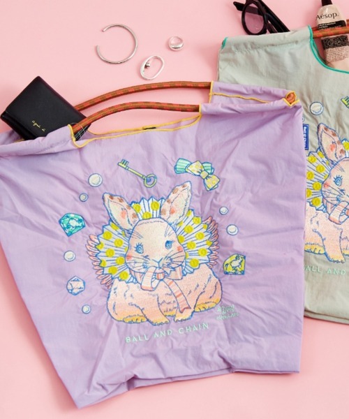 ウサギ刺繍手提げバッグ パンダ 刺繍 バッグ ミニトートバッグ トートバッグ グッズ