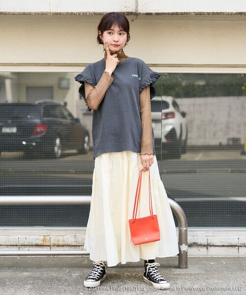FRONT ZIP FRILL TOPS フロントジップ フリル トップス 夏服（T