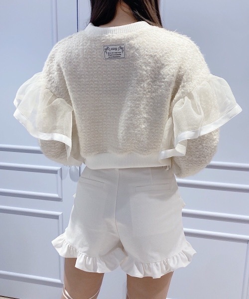 lilLilly tシャツ ラメフリルニット レディース : ZOZOTOWN