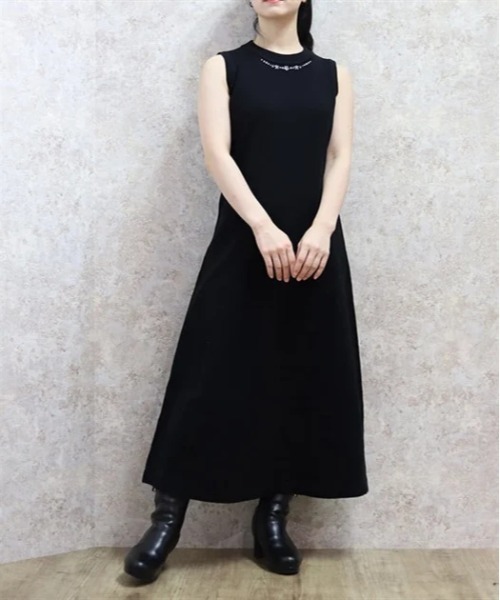 axes femme（アクシーズ ファム） ワンピース ラメカーデ×ニット