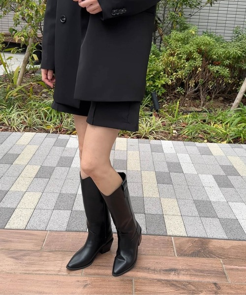 ✨新品・箱付✨TORNADO MART 黒レザーウエスタンブーツ25cm 即発送 ロングウエスタンブーツ｜ACLENT（アクレント）