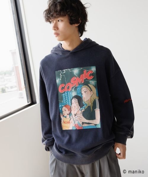 パーカー 「PBLIM×manikoコラボ」グラフィックフーディ レディース メンズ PBLIM パーカー 「PBLIM×manikoコラボ」グラフィックフーディ