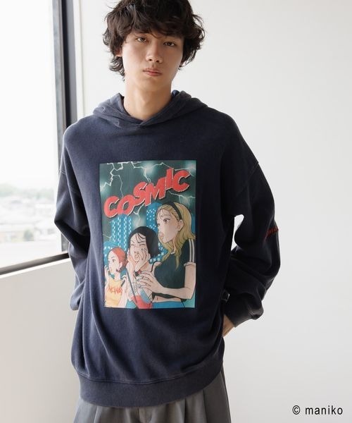 パーカー 「PBLIM×manikoコラボ」グラフィックフーディ レディース メンズ PBLIM パーカー 「PBLIM×manikoコラボ」グラフィックフーディ