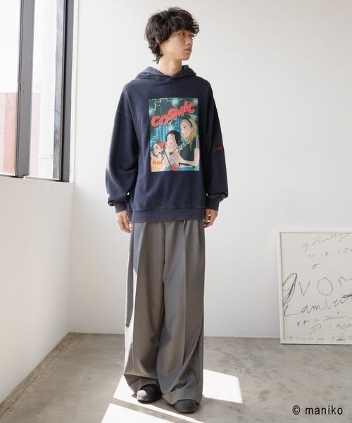 PBLIM パーカー 「PBLIM×manikoコラボ」グラフィックフーディ