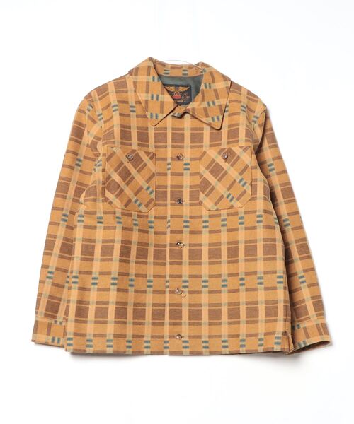 CALEE（キャリー） チェック柄ジャケット M オレンジ メンズ