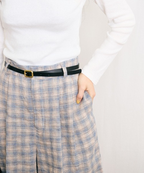 fig London パンツ OMBRE CHECK half pants レディース