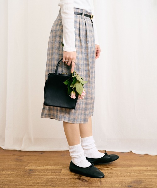 fig London パンツ OMBRE CHECK half pants レディース