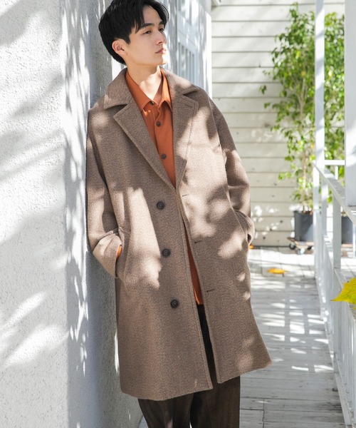 niko and…（ニコアンド） チェスターコート LARGE ブラウン メンズ