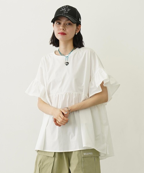 Ocean Pacific ラッシュガード MILKFED. × OP RUFFLE TUNIC