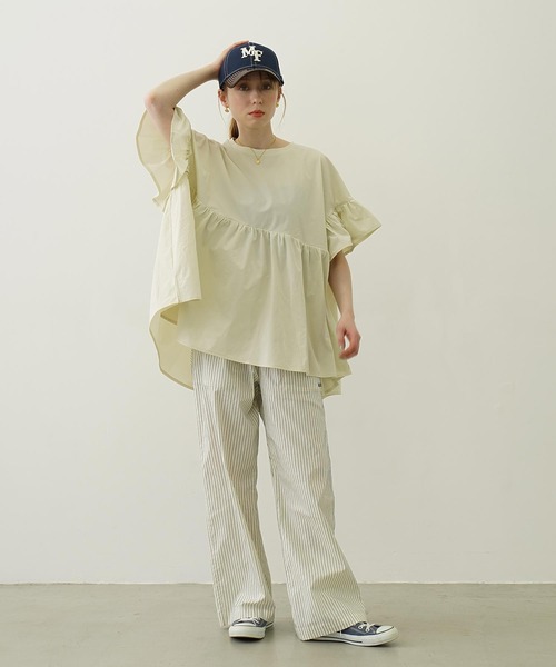 コラボ ミルクフェド MILKFED. オーシャンパシフィック ラッフルチュニック 103252013006 SU25 MILKFED.×OP RUFFLE TUNIC 半袖 Ocean Pacific WHITE 正規取扱店 楽天市場】【7/20限定！楽天カード＆SPU最大36倍】コラボ ミルク