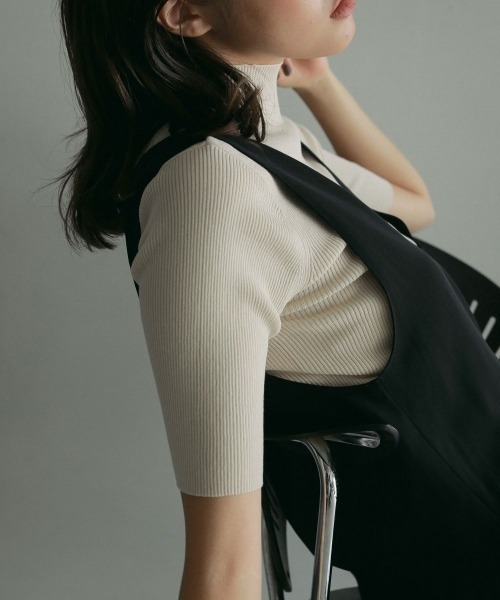 anuke（アンヌーク） ニット セーター anuke Halfsleeve Rib Knit
