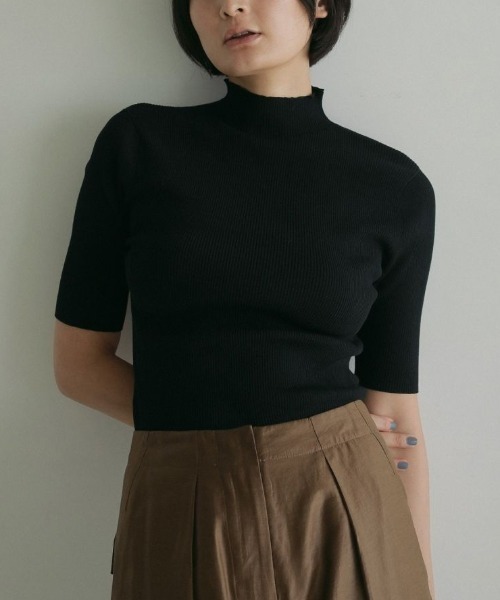anuke（アンヌーク） ニット セーター anuke Halfsleeve Rib Knit