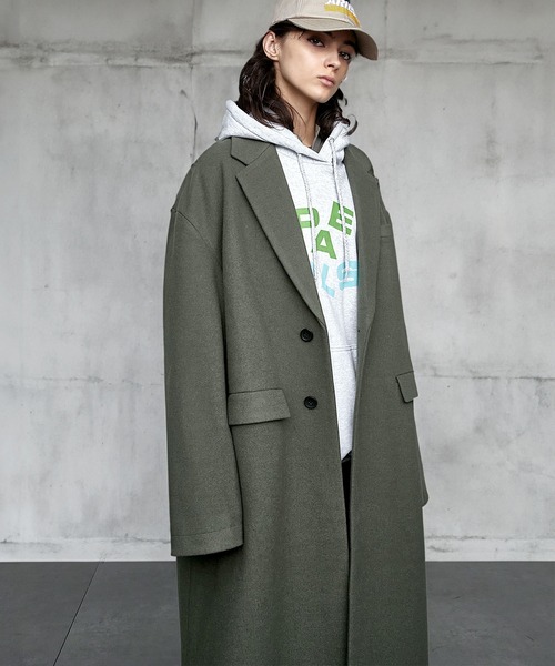 ENDER PRODUCTS チェスターコート L オリーブ メンズ : ZOZOTOWN Yahoo