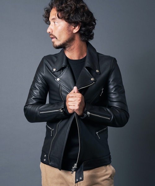 Magine（マージン） ライダースジャケット 44 ブラック メンズ