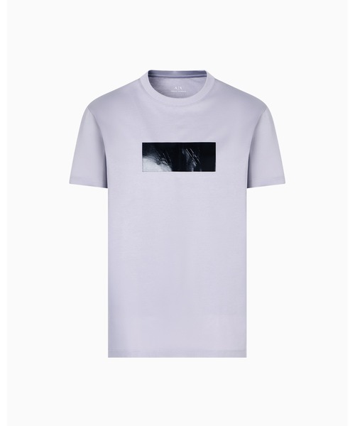 tシャツ 「A|X アルマーニ エクスチェンジ」シャイニーボックスロゴ 半袖クルーネックTシャツ/REGULAR メンズの画像