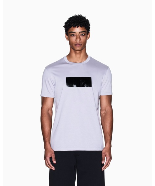 tシャツ 「A|X アルマーニ エクスチェンジ」シャイニーボックスロゴ 半袖クルーネックTシャツ/REGULAR メンズの画像