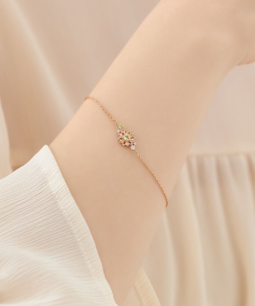 Canal 4°C 花モチーフブレスレット Canal4℃ カナル 4°c ブレスレット フラワー 幸運 ヨンドシー