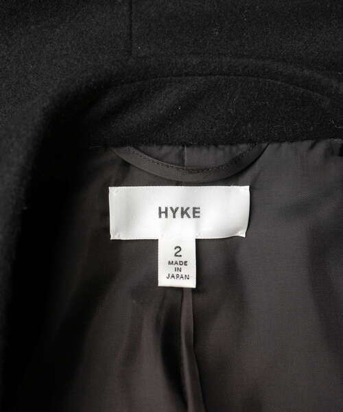 HYKE（ハイク） チェスターコート 2 ブラック レディース : ZOZOTOWN