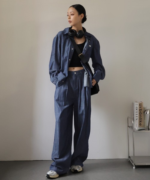 Girly Doll（ガーリードール） セットアップ オーバーデニムシャツと