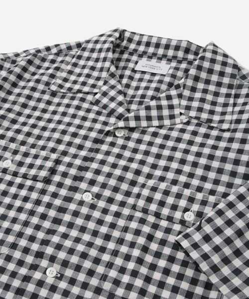 Saturdays NYC シャツ Hester Gingham Check SS Shirt メンズ