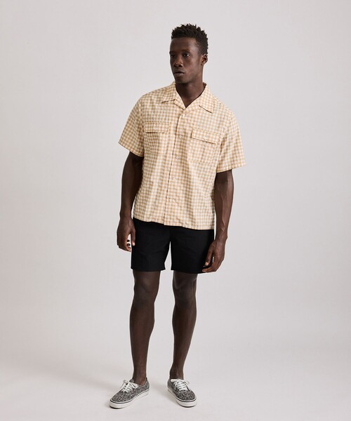 ブラウス シャツ Shadow Gingham Check Shirt レディース メンズ Chikashitsu +】shadow check shirt（シャツ/ブラウス