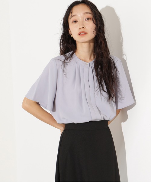 N.Natural Beauty Basic ブラウス シャツ フロントタックフレア