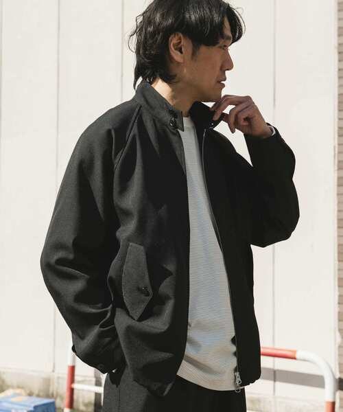 URBAN RESEARCH ノーカラージャケット メンズ L ブラック URBAN RESEARCH DOORS 「URBAN DOORS」 ジップアップブルゾン