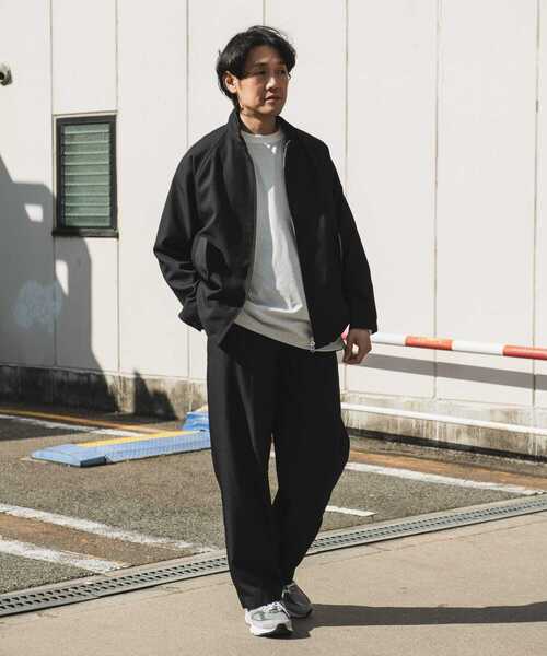 URBAN RESEARCH ノーカラージャケット メンズ L ブラック URBAN RESEARCH DOORS 「URBAN DOORS」 ジップアップブルゾン