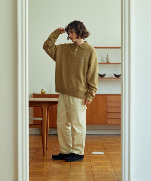 「TOWNCRAFT」 長袖ニット MEDIUM ブラック メンズ_画像2