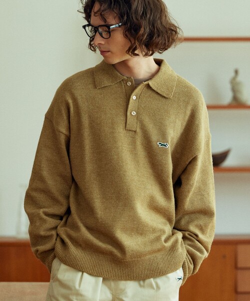 「TOWNCRAFT」 長袖ニット MEDIUM ブラック メンズ_画像5