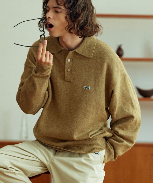 「TOWNCRAFT」 長袖ニット MEDIUM ブラック メンズ_画像6