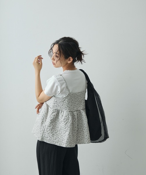 GUESS 花柄キャミソールビスチェ 花柄シアークロップド丈キャミビスチェ[gn250] | レディース