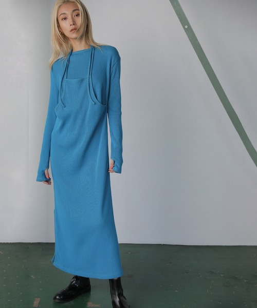 ROSE BUD（ローズバッド） ワンピース (mici)レイヤードリブニット