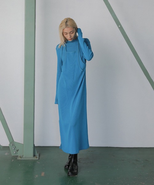 ROSE BUD（ローズバッド） ワンピース (mici)レイヤードリブニット