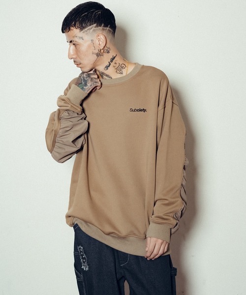 Subciety（サブサエティ） トレーナー スウェット Nylon switched
